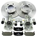 NB PARTS Bremsscheiben + Bremsbeläge + Bremssättel hinten