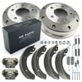 NB PARTS Tamburi freno + ganasce freno + cilindro freno ruota + kit accessori posteriore