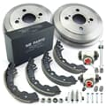 NB PARTS Bremsetromler + bremsesko + hjulbremsesylinder + tilbehørssett bak
