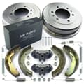 NB PARTS Bremstrommeln + Bremsbacken + Radbremszylinder + Zubehörsatz hinten