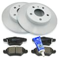 NB PARTS Bremsscheiben + Bremsbeläge + Plastilube hinten