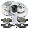 NB PARTS Bremsscheiben + Bremsbeläge + Warnkontakt + Bremsenreiniger vorne