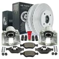 NB PARTS Disques de frein + plaquettes de frein + étriers de frein avant