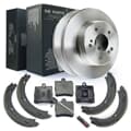 NB PARTS discos de travão + pastilhas de travão + contacto de aviso + maxilas do travão dianteiro