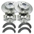 NB PARTS Bremsscheiben + Bremssättel + Bremsbacken hinten