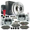 NB PARTS Bremsscheiben + Bremsbeläge + Bremssättel + Warnkontakte vorne