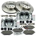 NB PARTS Bremsscheiben + Bremsbeläge + Bremssättel + Warnkontakte vorne