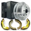 NB PARTS Discos de freno traseros + zapatas de freno