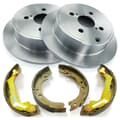 NB PARTS Discos de freno traseros + zapatas de freno