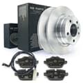 NB PARTS Bremsscheiben + Bremsbeläge + Warnkontakt hinten