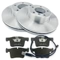 NB PARTS Bremseskiver + bremseklodser + advarselskontakt foran