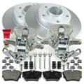 NB PARTS discos de travão + pastilhas de travão + pinças do travão traseiro