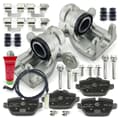 NB PARTS Bremssättel + Bremsbeläge + Warnkontakt hinten