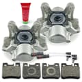 NB PARTS Bremssättel + Bremsbeläge + Warnkontakte hinten