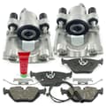 NB PARTS Bremssättel + Bremsbeläge + Warnkontakt hinten