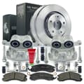 NB PARTS Disques de frein + plaquettes de frein + étriers de frein avant