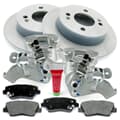 NB PARTS Bremsscheiben + Bremsbeläge + Bremssättel hinten