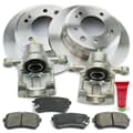 NB PARTS Bremsscheiben + Bremsbeläge + Bremssättel hinten