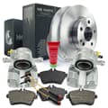 NB PARTS Bremsscheiben + Bremsbeläge + Bremssättel + Warnkontakte vorne