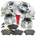NB PARTS Bremsscheiben + Bremsbeläge + Bremssättel + Warnkontakte vorne