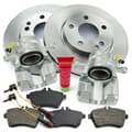 NB PARTS Bremsscheiben + Bremsbeläge + Bremssättel + Warnkontakte vorne