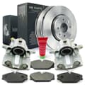 NB PARTS Disques de frein + plaquettes de frein + étriers de frein avant