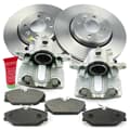 NB PARTS Disques de frein + plaquettes de frein + étriers de frein avant