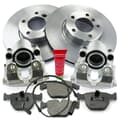 NB PARTS discos de travão + pastilhas de travão + pinças de travão + contacto de aviso frontal