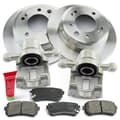 NB PARTS Disques de frein + plaquettes de frein + étriers de frein arrière