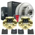 NB PARTS Disques de frein + plaquettes de frein + étriers de frein avant
