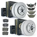 NB PARTS Disques de frein + plaquettes de frein avant + arrière