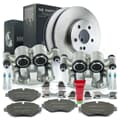 NB PARTS Disques de frein + plaquettes de frein + étriers de frein avant
