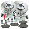 NB PARTS Disques de frein + plaquettes de frein + étriers de frein avant