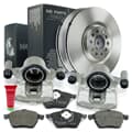 NB PARTS Disques de frein + plaquettes de frein + étriers de frein avant