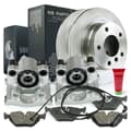NB PARTS discos de travão + pastilhas de travão + pinças de travão + contacto avisador traseiro