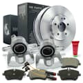 NB PARTS discos de travão + pastilhas de travão + pinças de travão + contactos de aviso dianteiros