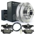 NB PARTS Disques de frein + plaquettes de frein + contact d'avertissement arrière