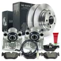 NB PARTS discos de travão + pastilhas de travão + pinças de travão + contacto avisador traseiro
