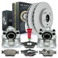 NB PARTS Bremsscheiben + Bremsbeläge + Bremssättel + Warnkontakte Premium Gold Edition vorne