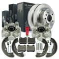 NB PARTS Bremsscheiben + Bremsbeläge + Bremssättel + Bremsbacken + Zubehörsatz radseitig