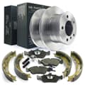 NB PARTS Bremsscheiben + Bremsbeläge + Bremsbacken + Warnkontakte hinten