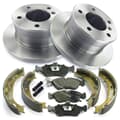 NB PARTS Bremsscheiben + Bremsbeläge + Bremsbacken + Warnkontakte hinten