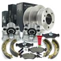 NB PARTS Bremseskiver + bremseklosser + bremsekalipere + bremsesko + varslingskontakter på hjulsiden