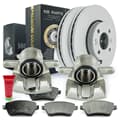 NB PARTS Bremseskiver + bremseklosser + bremsekalipere Premium gullutgave Front