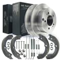 NB PARTS brake discs + brake shoes + accessory kit wheel side