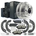 NB PARTS Dischi freno + pastiglie + ganasce + kit accessori lato ruota