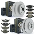 NB PARTS Bremsscheiben + Bremsbeläge Premium Gold Edition vorne + hinten