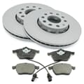Discos de freno de NB PARTS + pastillas de freno de oro premium frente