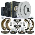 NB PARTS Bremseskiver + bremseklosser + bremsetrommer + bremsesko + hjulbremsesylindere + premium gullutgave Bakre tilbehørssett