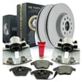 Discos de freno de NB PARTS + pastillas de freno + pinzas de freno edición de oro premium delantero